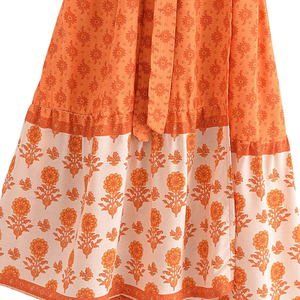 Vestido mini estampado para mujer, vestido de playa para vacaciones con cuello en V - Product Image 4