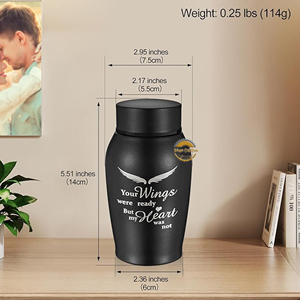 Decorative Metal Urn for Funeral <b>Memorial</b> Custom Color Metal Ashes Urn Engraved Brass <b>Memorial</b> Urn for Adults Wholesale - Product Image 2