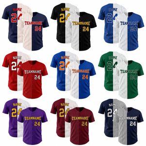 Custom Tackle Twill <b>Baseball</b> Jersey Full Button Men Youth Team Uniform Embroidered Name Number Wholesale Manufacturer - Product Image 2