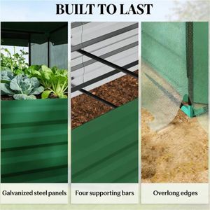 Fioriera Rialzata e Vaso per Piante Verde con Rete Urbana - Product Image 4