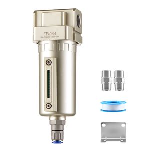 Filtro Separatore Acqua per Compressore d'Aria 1/2'' NPT, 5 m, Elemento Filtrante in Ottone, Nuovo Scarico Automatico, Ricambio per Compressore - Product Image 1