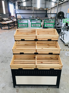 Customized Heavy Duty Metal Supermarket Fruit Vegetable Display Stand Shelving <b>Rack</b> with Customizable <b>Shelves</b> - Product Image 4