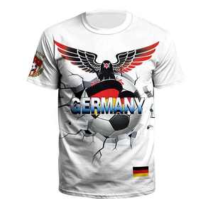 เสื้อฟุตบอลแบบซับลิเมชั่น แขนสั้น คอกลม ระบายเหงื่อได้ดี ทรงแอธเลติก พิมพ์ลายธงชาติ ไซส์พลัส สำหรับทุกเพศ - Product Image 4