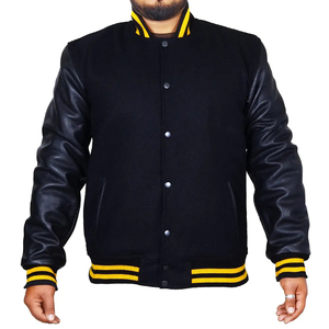 Men Varsity <b>Jacket</b> In Low Price Latest Style Custom Logo Oversized Breathable Men Varsity Winter <b>Jacket</b> Men Varsity <b>Jacket</b> <b>Black</b> - Product Image 3