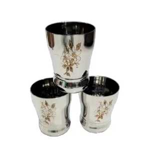 2 Pcs <b>Reusable</b> Stainless Steel Tumbler Tapered Metal Drinking Glasses Shatterproof Water Juice <b>Cup</b> Bar Restaurant Drinkware - Product Image 2
