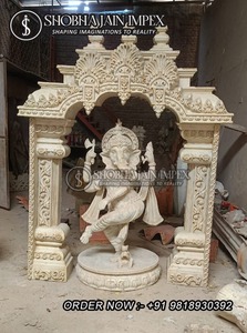 Professional Simple Traditional Fiber <b>Standing</b> Ganesha for Wedding Decoration - Product Image 4