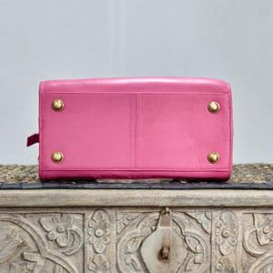 Bolso Speedy Grande de Cuero Genuino con Paneles de Piel de Vacuno y Detalles de Borlas, de Lujo para Viaje, Rojo y Blanco, Gran Capacidad, Ligero - Product Image 3