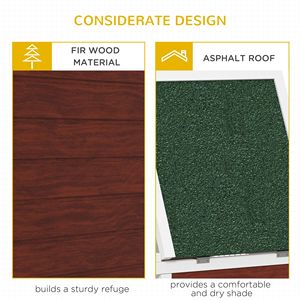 Conejera de Madera para Exteriores de 64 Pulgadas, Corral para Tortugas, Hábitat con Área de Juego y Cubierta Cerrada, Muebles para Mascotas - Product Image 6