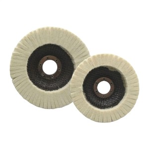Disque de polissage en feutre de laine pour meuleuses d'angle 115 mm/125 mm, disque à lamelles pour métal, bois, pierre, acier inoxydable - Product Image 1