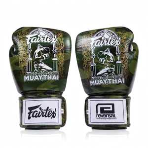 Guantes de Boxeo Fairtex Personalizados en Color Amarillo, de Cuero Genuino, Ligeros, Impermeables, con Cordones, para Entrenamiento y Sparring de MMA y Muay Thai - Product Image 2