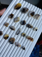 Dendrite Shazar de qualité supérieure, cabochon lisse, pierre précieuse en vrac de haute qualité pour la guérison, lot de pierres pour bijoux