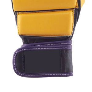 Guantes de Entrenamiento de MMA de Cuero Nuevos al por Mayor, Negros Completamente, de Medio Dedo, Profesionales para Lucha, Muay Thai, con Correa - Product Image 3