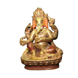 Induismo Nataraja statua scultura tibetana Ganesha buddismo finitura antica bronzo metallo di alta qualità India religiosa
