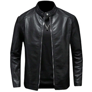 Men's High Quality Fashion Leather <b>Jackets</b> Breathable Windproof Leather <b>Jackets</b> for Men's Wholesale Customized - Product Image 1