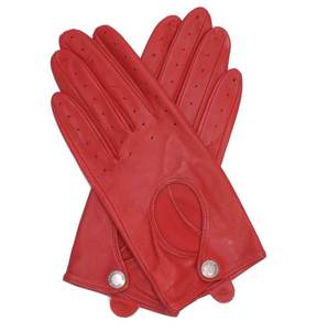 Mitaines d'hiver en cuir beige, à doigts complets, compatibles écran tactile, avec détection de pointe, pour usage quotidien et conduite, paume à grain doux, poignet fendu - Product Image 3