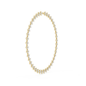 Collier floral en diamant de laboratoire de qualité supérieure en or jaune |   Bijoux de luxe pour femmes - Product Image 2