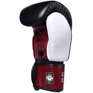 Guantes de Boxeo de Piel de Vacuno de Primera Calidad para Muay Thai y Kickboxing, con Logotipo Personalizado, Dedos Completos, Absorción de Humedad, Cierre de Gancho y Bucle - Product Image 4