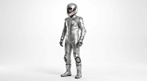 DUMELA INTERNATIONAL <b>Silver</b> Leather Adult Motorcycle <b>Suit</b> Auto Racing Full Body Protection Abrasion Resistant Waterproof - Product Image 3