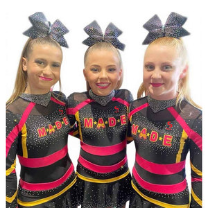Uniforme de cheerleading personnalisé pour adultes Solid Traders, costume de danse avec logo frontal, 100% polyester, impression numérique, uniforme de cheerleading - Product Image 1