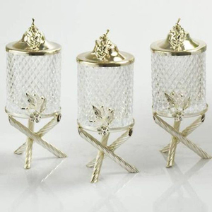 Boîte à épices décorative pour la cuisine avec couvercle en marbre tendance, boîte à épices fantaisie en métal, nouveau design, feuille d'or, sucre, café et thé - Product Image 3