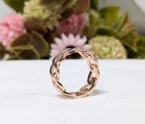 แหวนเงินแท้ 925 สไตล์ฮิปฮอปแบบ Cuban Link ผ่านการทดสอบเพชร 100% พร้อมเพชร VVS Moissanite รับรองโดยบุคคลที่สาม สำหรับผู้ชาย - Product Image 3