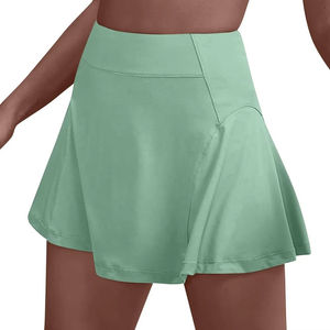 Jupes de tennis plissées taille haute personnalisées avec short intégré, poches élastiques à bande large, respirantes, douces et écologiques pour femmes - Product Image 5