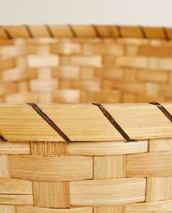 Cesta de Bambú Ecológica Redonda, Caja de Almacenamiento, Accesorios para el Hogar, Organizadores Tejidos, Juegos de Baño, Artículos Decorativos para el Hogar - Product Image 3