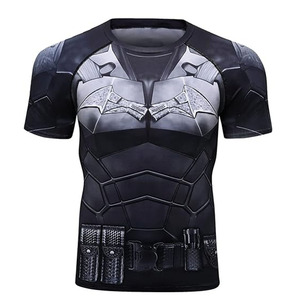 Customizable <b>Men</b> 100% Polyester Knitted <b>Compression</b> <b>Shirts</b> Short Sleeves Moisture Wicking Stretch Fitness Workout Sports Wear - Product Image 1