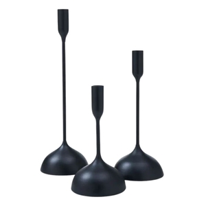 Portavelas doble de hierro con acabado mate negro y recubrimiento en polvo, de aspecto elegante, para decoración y como accesorio de fotografía. - Product Image 6