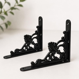 SHUBHAM Decorative Cast Iron Shelf <b>Bracket</b> Vintage Wall Mount Shelf Support Ornamental Metal Shelf <b>Bracket</b> - Product Image 2