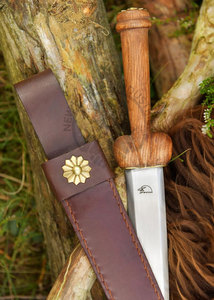 Couteau Viking Seax en acier à haute teneur en carbone forgé à la main, lame de 10 pouces, manche en bois et laiton, finition polie, ambidextre, couteau multi-usages - Product Image 5
