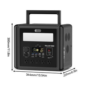 Stazione di Alimentazione Portatile con Batteria LiFePO4 da 2000W e 1536Wh, Ricarica Rapida AC 4000W, Ricarica Completa in 1.5H, Torcia LED - Product Image 3