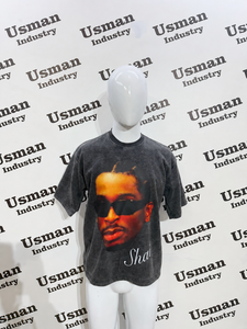 Camiseta Personalizada con Logotipo Estampado en Serigrafía Frontal, Cuello Redondo, Lavado Ácido, Hombros Caídos, Poliéster/Algodón, Corte Ajustado, Transpirable, para Hombre - Product Image 1