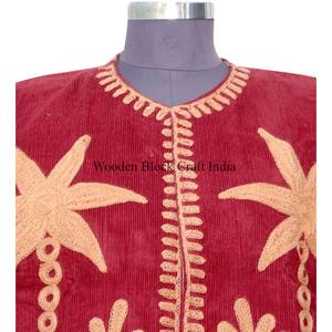 Chaleco indio vintage bordado, transpirable, ecológico, chaleco de invierno chic para mujer, estilo bohemio, chaleco de algodón con estampado floral. - Product Image 6