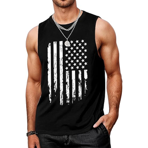 Débardeur Homme 100% Coton Sans Manches pour la Gym, Gilet Uni Personnalisable avec Logo, Vêtement de Fitness d'Été, Vente en Gros - Product Image 3