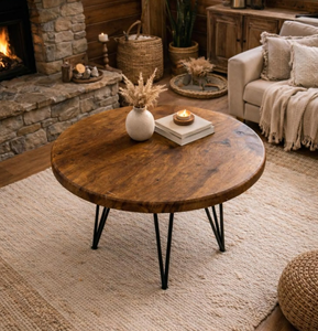 Coastal <b>rustic</b> Look Coffee <b>Table</b> in Natural Modern Home Decor Centerpiece Stylish <b>Wooden</b> <b>Table</b> for Living Room Accent Furniture - Product Image 5