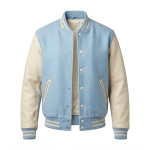 Veste de baseball rétro pour homme, style classique, avec détails contrastés, broderies, boutons pression et confort optimal - Product Image 5