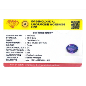 Certified Natural Amethyst Loose Gemstone-5.2 Carat Faceted Purple Wholesale - Product Image 4