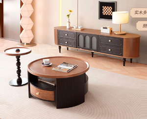 Elegante Mesa de Centro Moderna de Madera con Almacenamiento, Mueble de Sala de Estar de Alta Gama - Product Image 1
