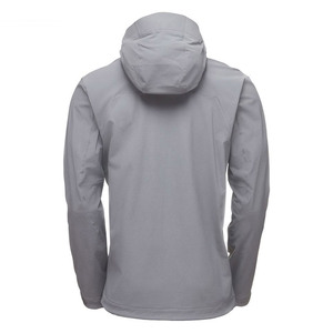 Chaqueta con Capucha para Hombre, Color Gris, Tejido Softshell, Cierre de Cremallera, Resistente al Agua, Cortavientos, Transpirable, para Actividades al Aire Libre, Corte Regular, para Todas las Estaciones, Poliéster - Product Image 5