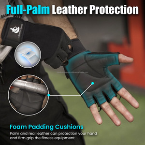 Gants d'haltérophilie à usage intensif en cuir de vachette rembourré et durable pour hommes et femmes, gants de fitness et de cyclisme, au design personnalisé - Product Image 6