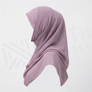 Women Solid Color Chiffon Hijab Breathable Daily Wear Islamic Scarf Shawl - Product Image 3