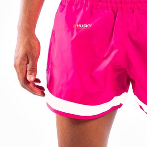 Shorts en satin tricoté bleu marine uni pour homme, taille mi-haute, élastique, séchage rapide, décontracté, 100% polyester - Product Image 3