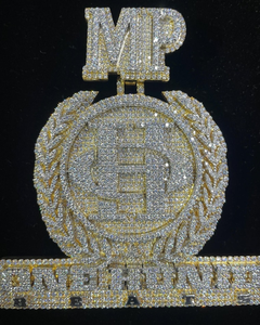 Colgante de Plata 925 con Letra Personalizada, Estilo Hip Hop Bling Iced Out, con Moissanita Redonda y Círculo, Colgantes de Letras de Moda - Product Image 1