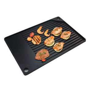 High Quality Double Hole Durable Rectangular Aluminum Alloy Grill Pan <b>Cast</b> <b>Iron</b> Cookware Griddle Bbq <b>Plate</b> - Product Image 5