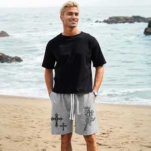 Shorts Y2K pour hommes Christian, style vintage, avec motif graphique cool, pour le sport, la gym, le streetwear - Product Image 5