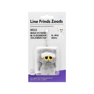 Line Friends Zoa Mini Flush <b>Key</b> <b>Ring</b> G-Dragon Zoa K-POP Keychain Zo&Friends Zoa Plush Pendant Grey Color - Product Image 3