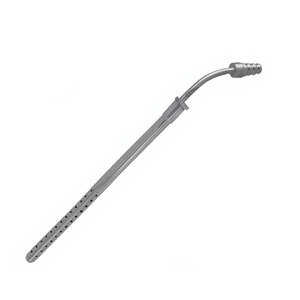 Tube d'aspiration Poole 23 FR OD courbé 10 pouces, instrument chirurgical manuel, acier inoxydable/titane de qualité allemande, réutilisable - Product Image 3