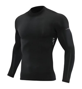 Custom Compression Gym Clothing Manufacturer Performance Fitness Tee Cotton Polyester <b>Stretch</b> Fabric Embroidery Custom Logo - Product Image 5