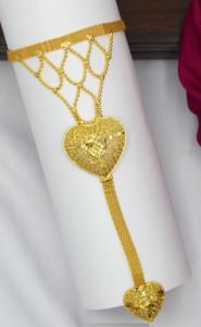 Bridal Bracelet With Finger <b>Ring</b> Gold Plated Dubai Jewelry Indian Jewelry Bridal Collection Artificial Jewelry Design - Product Image 6